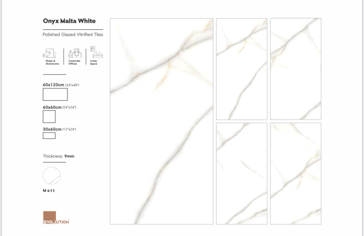 Onyx Malta White 60x30 image 1